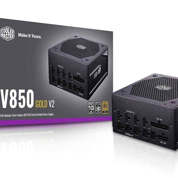 Cooler Master V850 Gold V2, 80 Plus Gold Certified Fully Modular Power Supply – Black