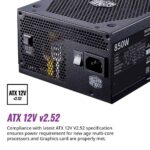 Cooler Master V850 Gold V2, 80 Plus Gold Certified Fully Modular Power Supply – Black - Image 3