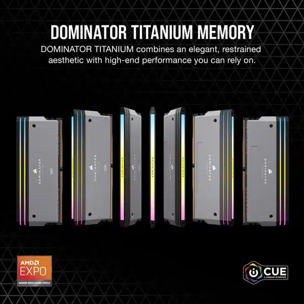 Corsair-Dominator-Titanium-RGB-64GB-32GBx2-DDR5-6600MHz-Ram-Grey-2.webp Corsair Dominator Titanium RGB 64GB (32GBx2) DDR5 6000MHz Ram Grey - Image 2