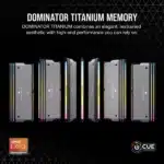 Corsair Dominator Titanium RGB DDR5 32GB (16GBx2) 6000MHz Desktop Ram Grey - Image 2