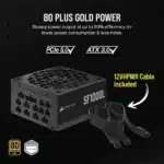 Corsair SF1000L SFX 1000 Watt ATX 3.0 80 Plus Gold SMPS - Image 3