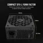 Corsair SF850L SFX 850 Watt ATX 3.0 80 Plus Gold SMPS - Image 3