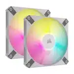 Corsair iCUE AF120 RGB SLIM 120mm Cabinet Fan White Twin Pack