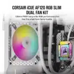 Corsair iCUE AF120 RGB SLIM 120mm Cabinet Fan White Twin Pack - Image 2