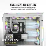 Corsair iCUE AF120 RGB SLIM 120mm Cabinet Fan White Twin Pack - Image 4