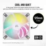 Corsair iCUE AF120 RGB SLIM 120mm Cabinet Fan White Twin Pack - Image 6