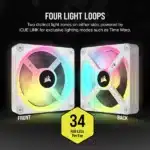 Corsair iCUE Link QX120 RGB White 120mm PWM Cabinet Fan Single Pack - Image 4