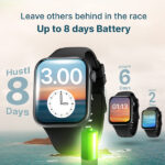 CrossBeats Hustl Smartwatch With Dual Speaker Bluetooth BT Calling - Image 3