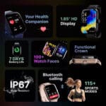 Cultsport Beats 1.85″ HD Screen Bluetooth Calling Smartwatch - Image 2