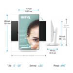 BenQ GW3290QT 31.5inch(80cm) IPS QHD 75Hz Monitor-Height Adjust,99% sRGB,Eye Safe Certified,Brightness Intelligence,Noise Filter Speakers,USB-C(PD 65W),HDMI,DP,USB Hub,Coding Mode,Daisy Chain(White) - Image 2
