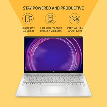 DATAMATION-ONE-SILVER-ONE-ONE-7.jpg HP Pavilion x360,12th Gen Intel Core i5-1235U 16GB RAM/512GB SSD 14-inch(35.6 cm) FHD,multitouch-Enabled Display/Intel Iris Xe Graphics/Backlit KB/B&O/Alexa Built-in/FPR/Win 11/MSO/Pen,14-ek0074TU - Image 7