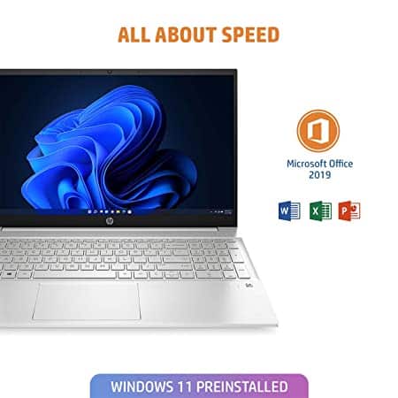 DATAMATION-SILVER-HP-LAPTOP-ONE-3.jpg HP Pavilion 15 AMD Ryzen 5-5625U, 16GB RAM/512GB SSD 15.6inch(39.6 cm) FHD IPS Micro-Edge Display/Radeon Graphics/Backlit Kb/Windows 11 Home/Alexa/B&O Audio/Office 2021,15-Eh2024au - Image 3