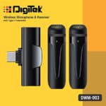 Digitek DWM-003 2 Unit Wireless Microphone & 1 Unit Receiver with Type C - Image 3