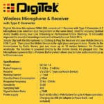 Digitek DWM-003 2 Unit Wireless Microphone & 1 Unit Receiver with Type C - Image 5