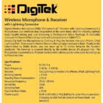 Digitek DWM-004 Wireless Microphone with Receiver Set - Image 6