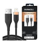 Duracell USB Lightning Apple Certified (MFI) Braided Sync & Charge Cable