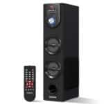 Dyanora Fusion 50W Bluetooth Tower Speaker with Karaoke Support/USB/FM/Bluetooth/LED Display Party Speaker Home Theater, Subwoofer Echo Sound Extreme Bass (Black)