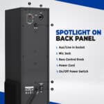 Dyanora Fusion 50W Bluetooth Tower Speaker with Karaoke Support/USB/FM/Bluetooth/LED Display Party Speaker Home Theater, Subwoofer Echo Sound Extreme Bass (Black) - Image 6