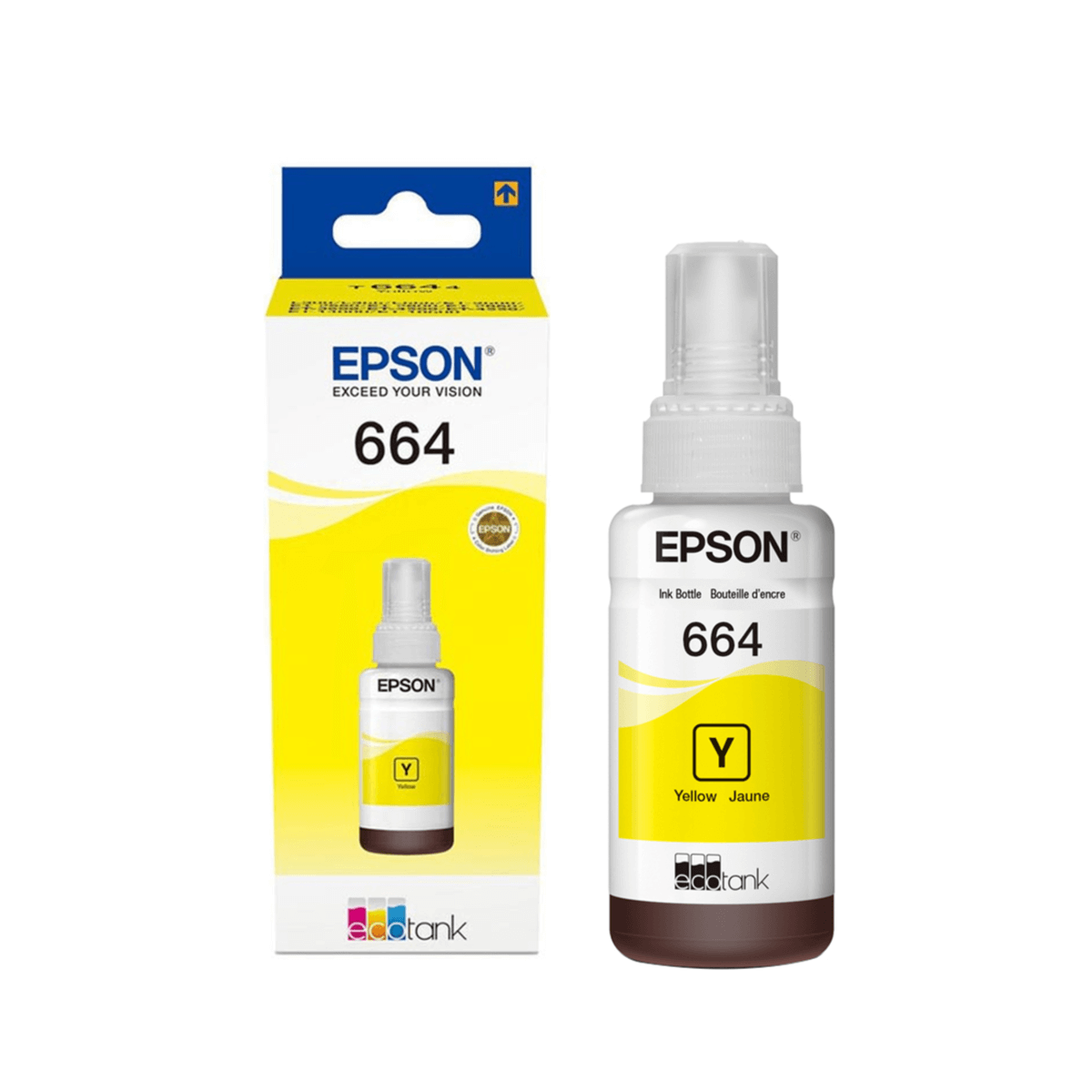 E89RRuWJ.png Epson 664 Yellow Ink Bottle (Original) – 70ml - Image 1
