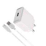 ERD TC-45 18W 3 Amp USB Dock Mobile Phone Wall Charger with 1 Meter Long Type C USB Cable