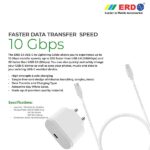 ERD TC-49 18W Mobile Phone Wall Charger 3 Amp Charger Adapter - Image 9
