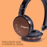 FINGERS Sizzler Bluetooth Wireless On-Ear Headset with Mic (Multi-Function) – Caramel Brown(Recheck 2 colour) - Image 2