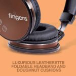 FINGERS Sizzler Bluetooth Wireless On-Ear Headset with Mic (Multi-Function) – Caramel Brown(Recheck 2 colour) - Image 3