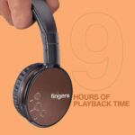FINGERS Sizzler Bluetooth Wireless On-Ear Headset with Mic (Multi-Function) – Caramel Brown(Recheck 2 colour) - Image 4