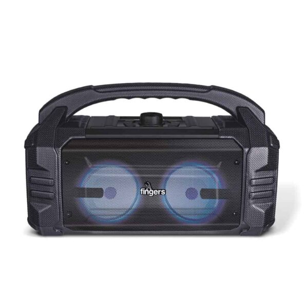 FINGERS Knockout Baby Rugged Portable Speaker with RGB Lights (Shockproof – The Toughest Speaker in India) | Bluetooth® | FM Radio | MicroSD | AUX