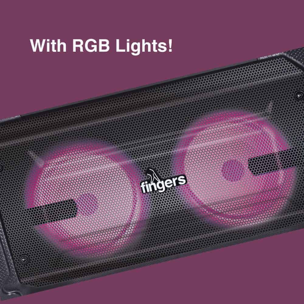 FINGERS-datamation5.jpg FINGERS Knockout Baby Rugged Portable Speaker with RGB Lights (Shockproof – The Toughest Speaker in India) | Bluetooth® | FM Radio | MicroSD | AUX - Image 3