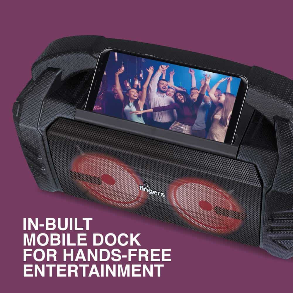 FINGERS-datamation6.jpg FINGERS Knockout Baby Rugged Portable Speaker with RGB Lights (Shockproof – The Toughest Speaker in India) | Bluetooth® | FM Radio | MicroSD | AUX - Image 2