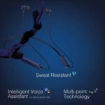 Fingers Rhythmica Wireless Neckband Earphones with Fantastic Bass Bluetooth Headset  (Royal blue, True Wireless) - Image 7