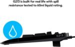 Logitech G213 Gaming Keyboard with Dedicated Media Controls, 16.8 Million Lighting Colors Backlit Keys, Spill-Resistant and Durable Design, Black - Image 4