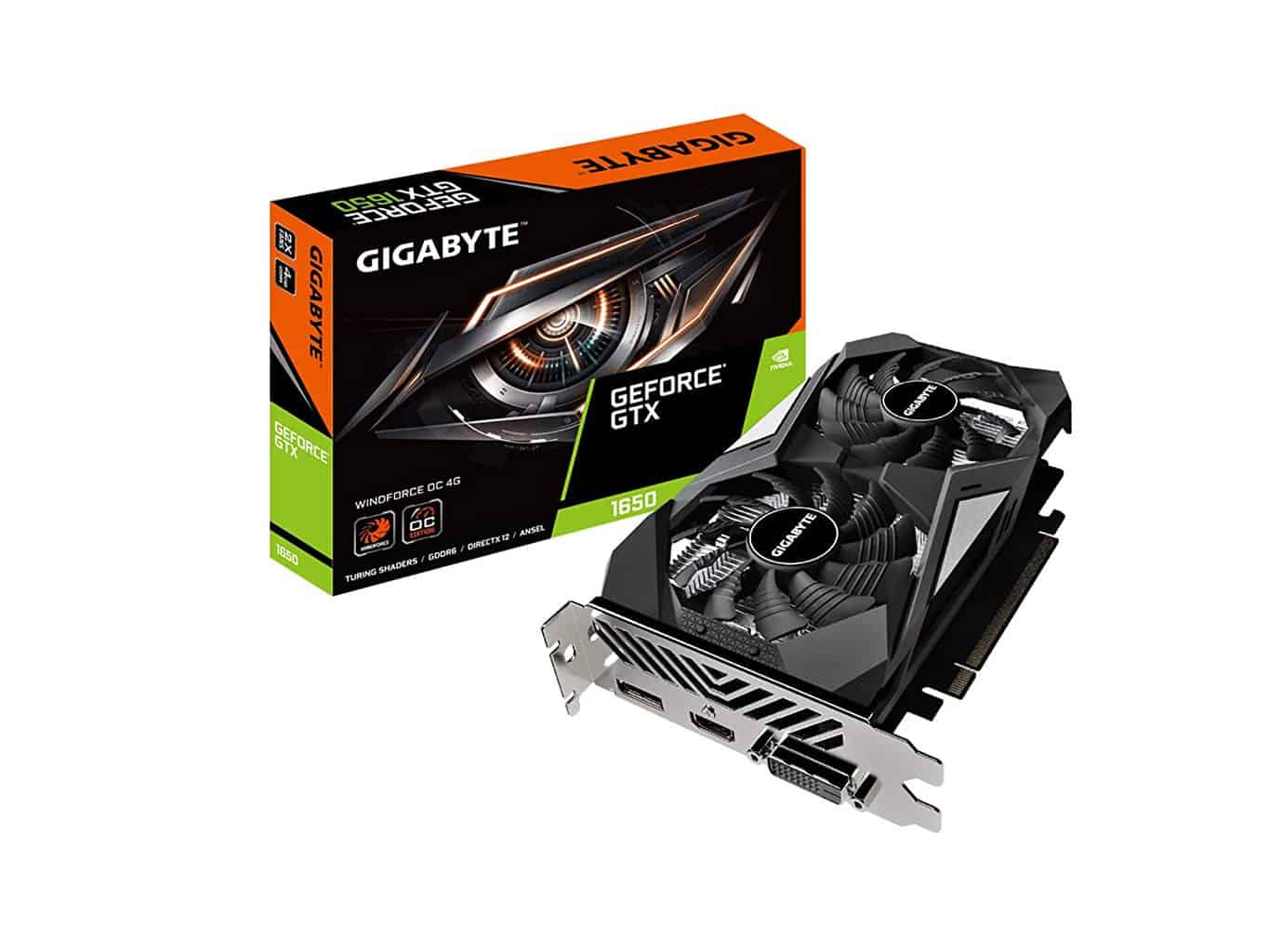 GIGABYTE-GeForce-GTX-1650datamation.jpg GIGABYTE GeForce GTX 1650 D6 WINDFORCE OC 4G (rev. 2.0) Graphics Card, 172mm Compact Size, 4 GB 128-Bit GDDR6, GV-N1656WF2OC-4GD REV2.0 Video Card, pci_e_x16 - Image 1