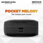 GIZMORE GIZ MS505 Ultra Pocket Melody Portable BT Speaker with TWS Function – Black - Image 2
