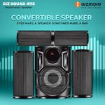 GIZMORE GIZ Squad 4115 Home Entertainment 4.1 Channel 60W RMS, Convertible to Soundbar & High BASS Multi Connectivity Multimedia Speaker with Remote Control, Black - Image 2