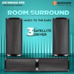 GIZMORE GIZ Squad 4115 Home Entertainment 4.1 Channel 60W RMS, Convertible to Soundbar & High BASS Multi Connectivity Multimedia Speaker with Remote Control, Black - Image 5