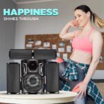 GIZMORE GIZ Squad 4115 Home Entertainment 4.1 Channel 60W RMS, Convertible to Soundbar & High BASS Multi Connectivity Multimedia Speaker with Remote Control, Black - Image 6