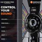 GIZMORE GIZ Tallboy ST5000 PRO 5000 Watt Wireless Bluetooth Tower Speaker (Black) - Image 5