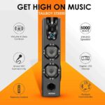 GIZMORE GIZ Tallboy ST5000 Get High On Music Powerfull 50 Watt Single Tower Wooden Cabinet 5.25″ Subwoofer, 4.0″ Dual mid Range Speaker with Mic, LED Display,USB, FM/Extreme Bass/Karaoke, Black - Image 2