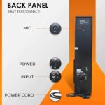 GIZMORE GIZ Tallboy ST5000 Get High On Music Powerfull 50 Watt Single Tower Wooden Cabinet 5.25″ Subwoofer, 4.0″ Dual mid Range Speaker with Mic, LED Display,USB, FM/Extreme Bass/Karaoke, Black - Image 3