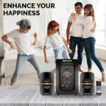 GIZMORE GIZ Trio 2110 40 Watt Bluetooth, AUX, USB, FM Radio & Micro SD Card 2.1 Channel Home Theatre, Black - Image 5