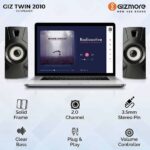 GIZMORE GIZ Twin 2010 10 Watt 2.0 Channel USB Multimedia Speaker (Black) - Image 3