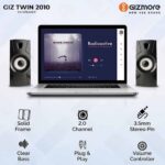GIZMORE GIZ Twin 2010 10 Watt 2.0 Channel USB Multimedia Speaker (Black) - Image 4