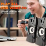 GIZMORE GIZ Twin 2010 10 Watt 2.0 Channel USB Multimedia Speaker (Black) - Image 6