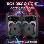 GIZMORE GIZ Wheelz T5000 Multimedia Trolley Speaker 50 Watt Bluetooth, AUX, USB, FM Radio & Micro SD Card (Black) 50W - Image 4