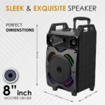 GIZMORE GIZ Wheelz T5000 Multimedia Trolley Speaker 50 Watt Bluetooth, AUX, USB, FM Radio & Micro SD Card (Black) 50W - Image 6