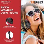 GIZMORE Giz MH421 Wired Over-Ear Headphone with Microphone, Volume Control Wheel, Adjustable Headband Compatible with Laptop, PC, Smartphones (Black) - Image 5