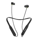 GIZMORE Giz MN218 Pro Bluetooth Wireless Neckband Earphones with Fast Charging, Up to 18H Playback, Powerful Bass, Built-in Mic for Clear Calls, BT 5.0, Water Resistance, Voice Assistant (Black)