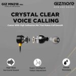 GIZMORE Giz MN218 Pro Bluetooth Wireless Neckband Earphones with Fast Charging, Up to 18H Playback, Powerful Bass, Built-in Mic for Clear Calls, BT 5.0, Water Resistance, Voice Assistant (Black) - Image 7